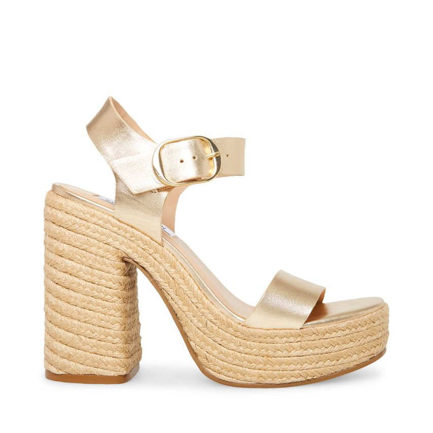 Sandalias Tacones Steve Madden Janice Mujer Doradas | ES WN208S